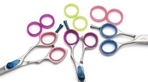 192pcs Plastic Rings for Hair Scissors Mix Sizes Hair Scissors